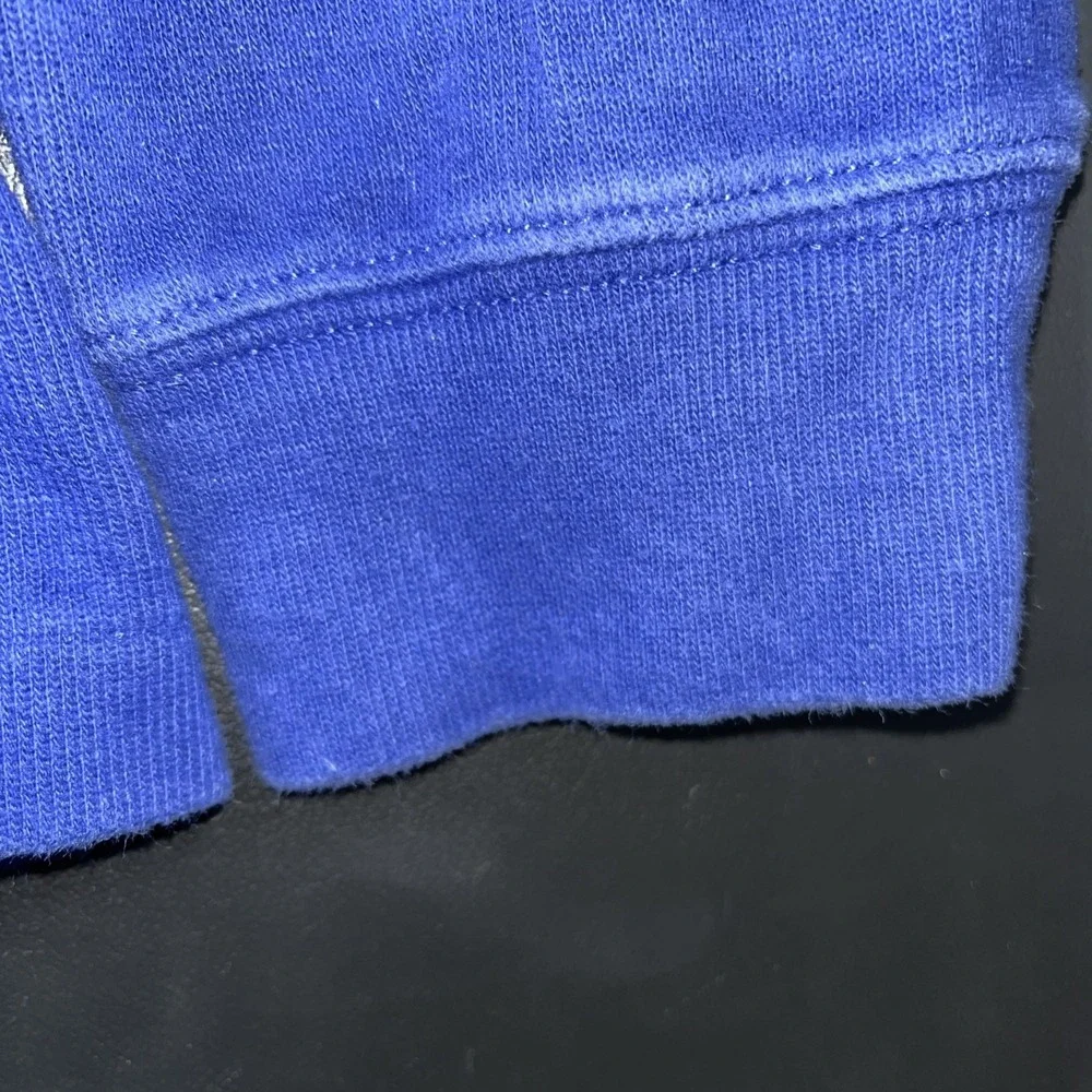 Ralph Lauren Polo Sweater Mens L Large Blue Estate Rib Flesh Pony  1/4 Zip